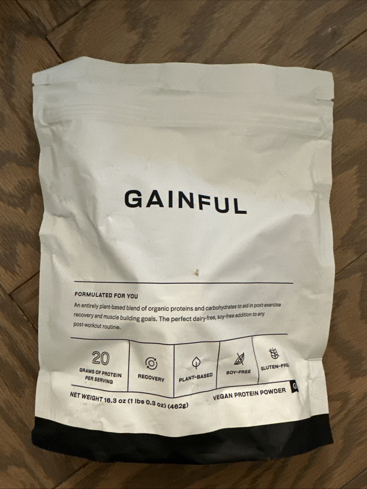 Gainful Bag of Pea Protein- single bag, Gluten Free, Sugar Free, Soy Free 420g