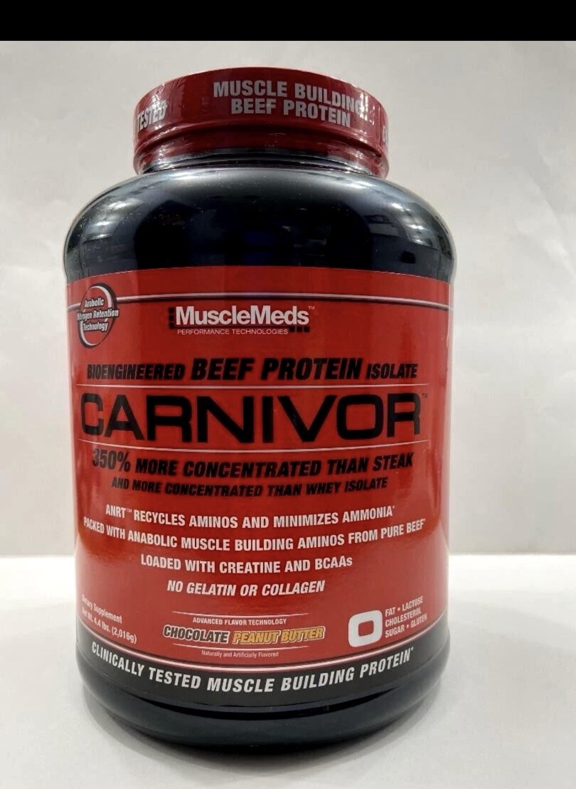 MuscleMeds Carnivor Chocolate Peanut Butter flavor 4.4 lbs Cholesterol FREE