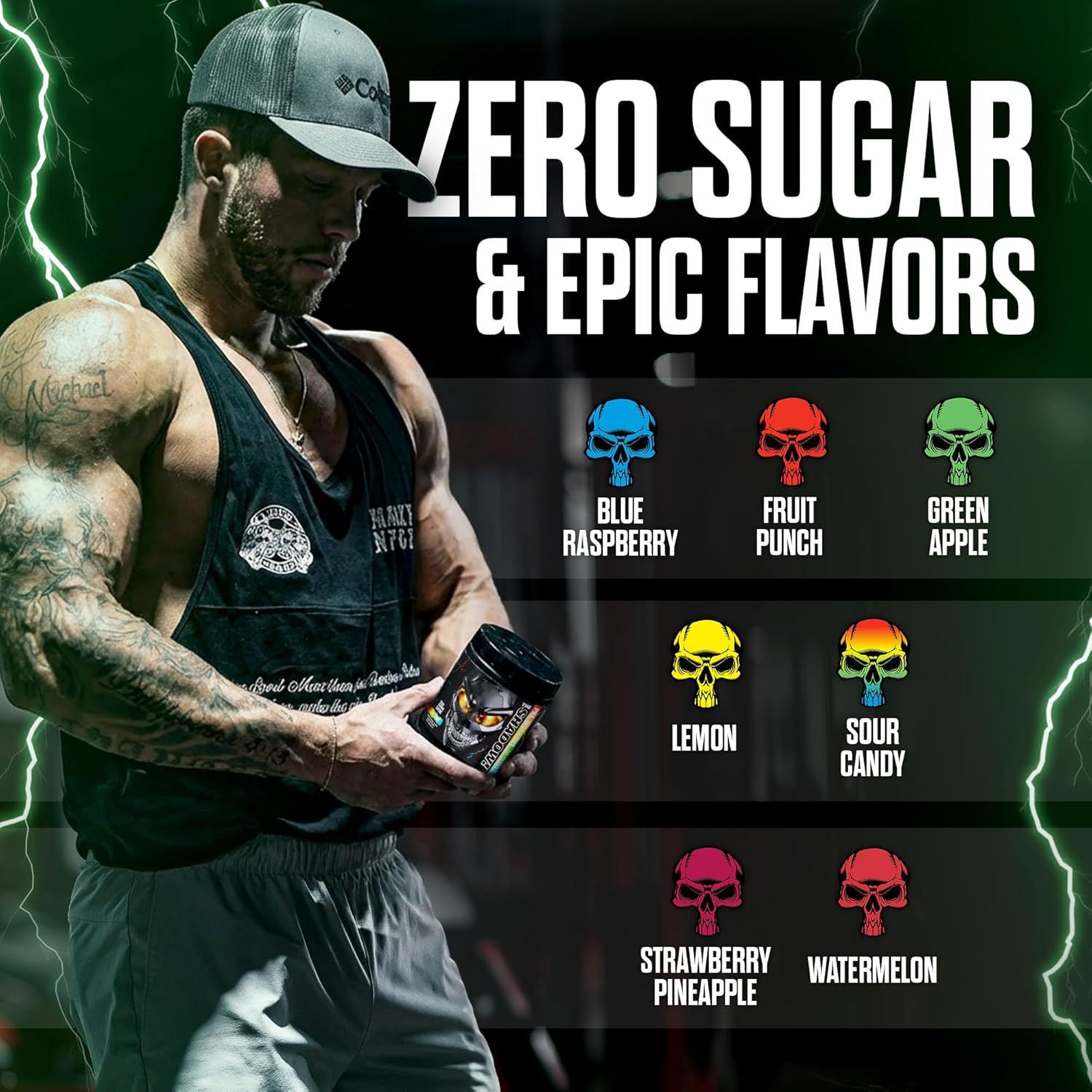 High Stim Pre Workout Powder 5 Servings, Blue Raspberry Energy Formula