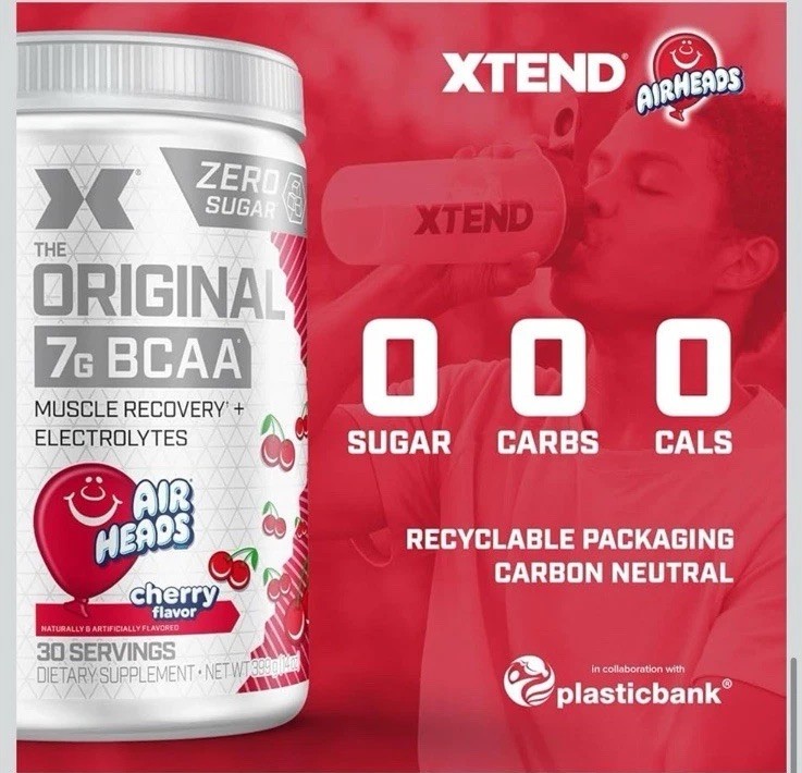 💪XTEND The Original 7G BCAA Cherry Flavor 30 Servings 399 G (14 Oz) BB: 7/2026