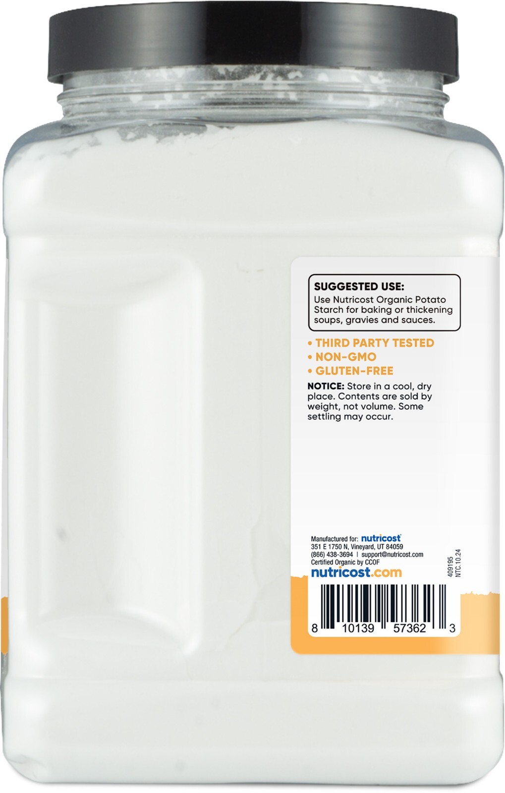 Nutricost Pantry Organic Potato Starch 2 Pound – Gluten-Free & Vegan