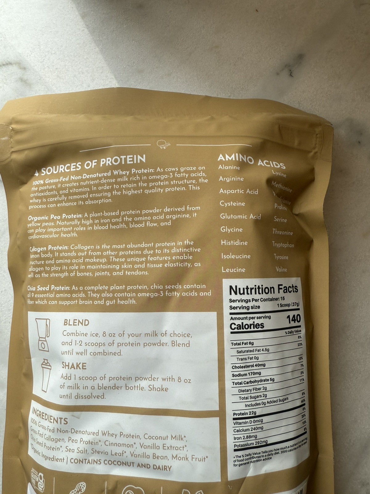 Just Ingredients Snickerdoodle Protein Powder, 15 servings. EXP: 01/2026!!
