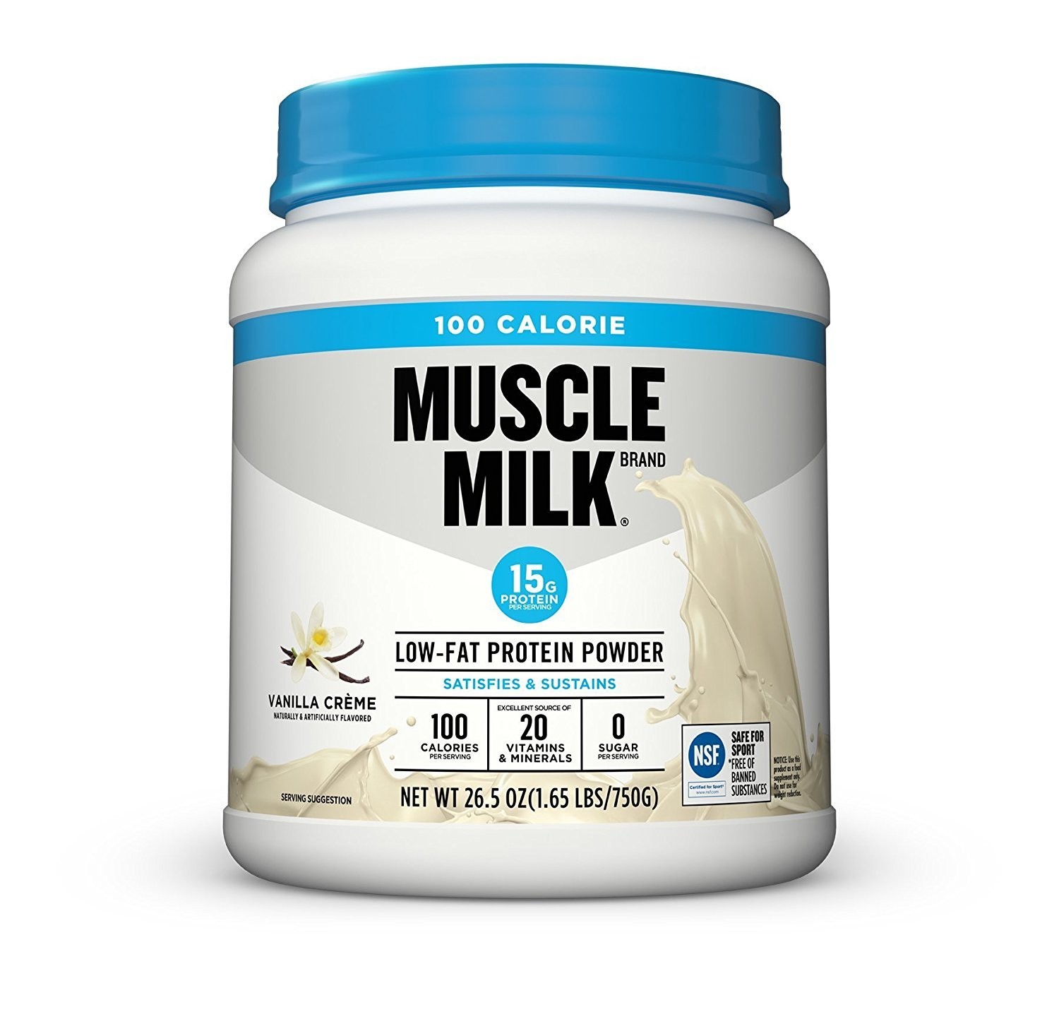 Muscle Milk Zero Vanilla Protein Powder 1.85lb High Quality Protein Shake