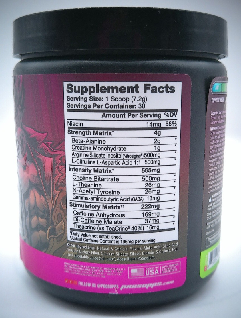 Prosupps Hyde Signature Watermelon Pre Workout, 7.6 Oz., 30 Servings, Exp 10/26+