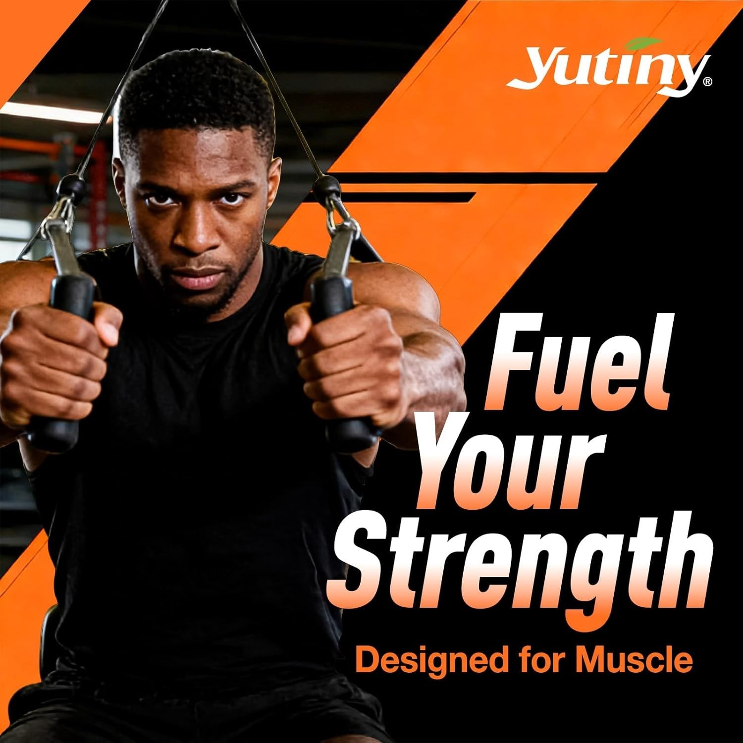 Yutiny Whey Protein Gummies 10g Protein BCAA 2:1:1 – Sugar Free Orange 120 Count