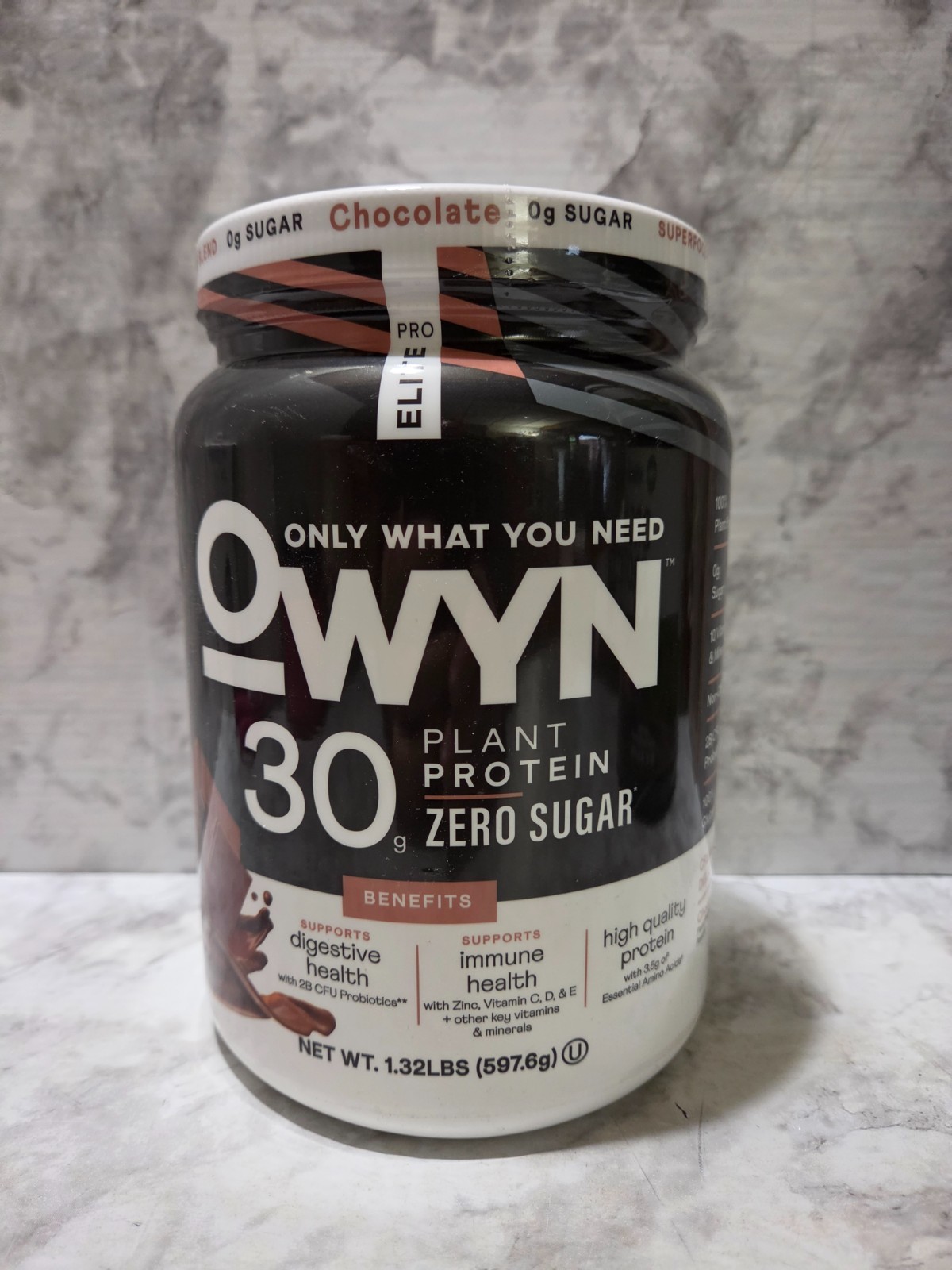 OWYN 30g Plant Protein Powder Zero Sugar Chocolate 1.32 LB 9/2026