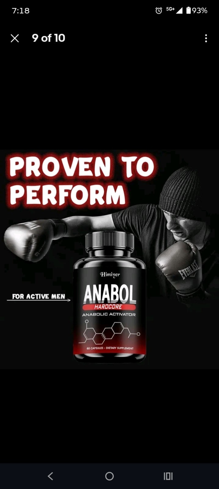 Anabol Hardcore Muscle Builder Legal Natural Steroid 1 Bottle Vigor Mental Focu