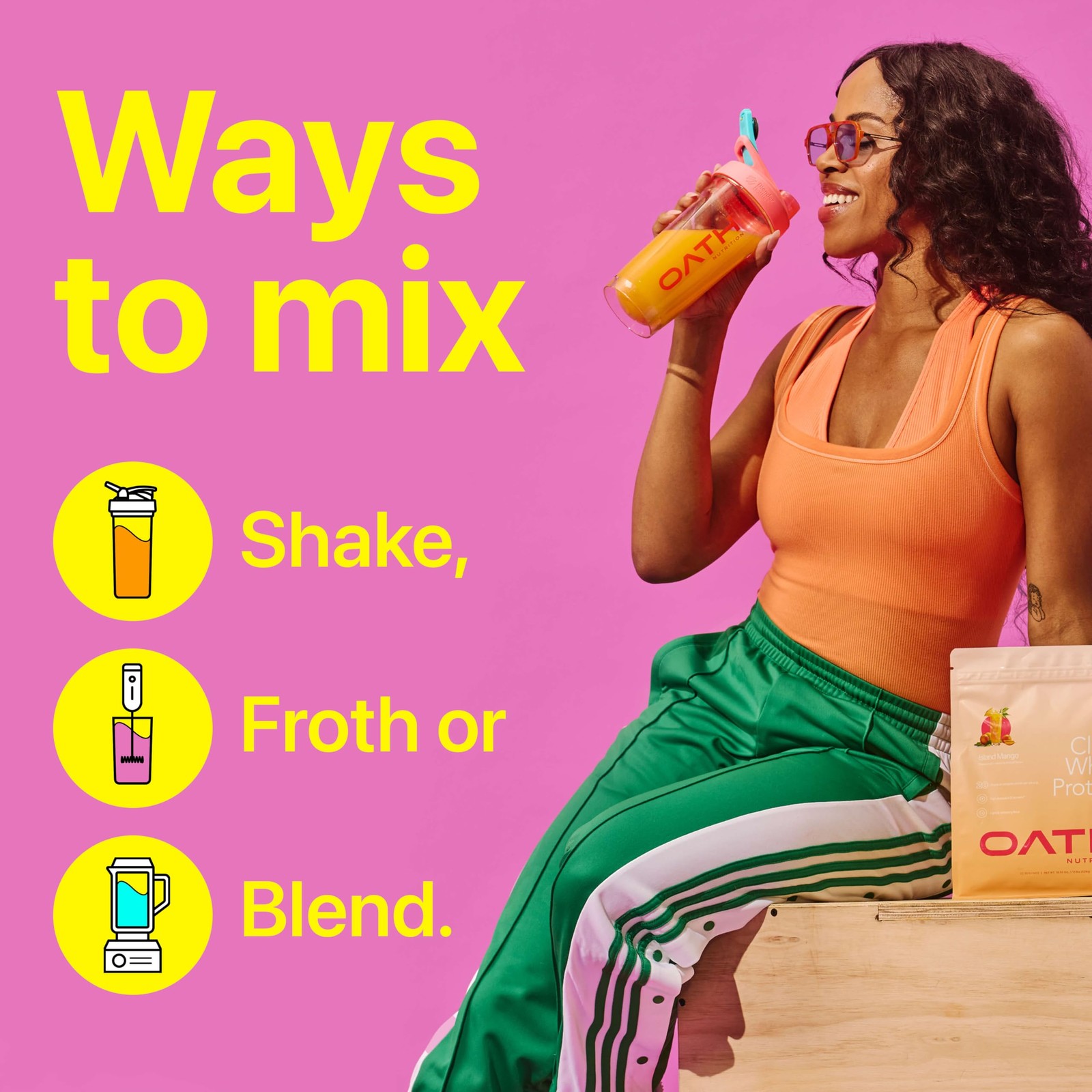 Oath Nutrition Clear Whey Isolate Protein Powder Frosty Lemonade 20g Protein