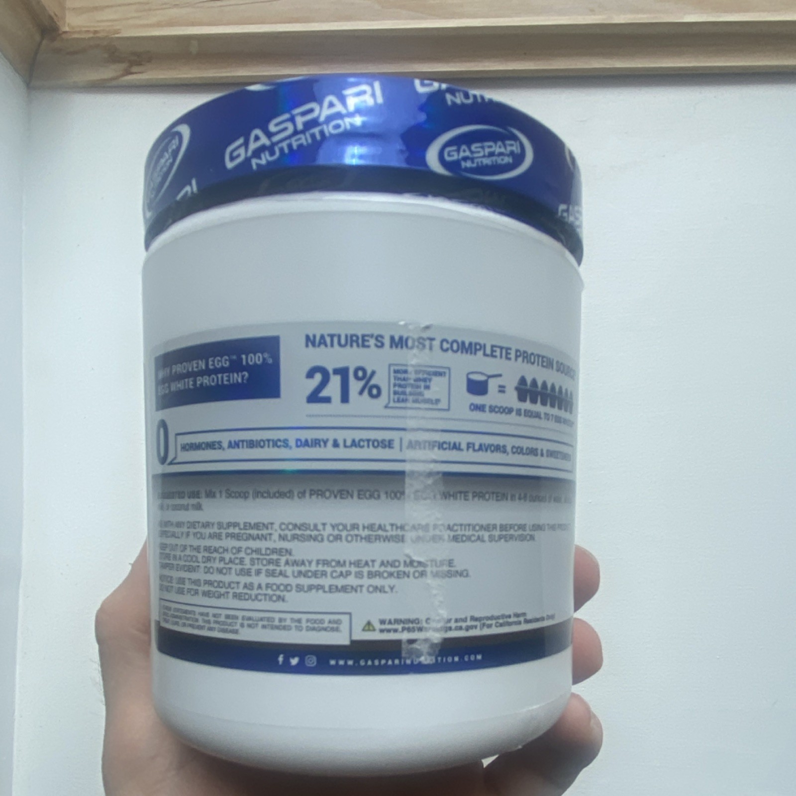 Gaspari Nutrition Proven Egg Protein Powder Chocolate Dairy-Free Non-GMO 170g