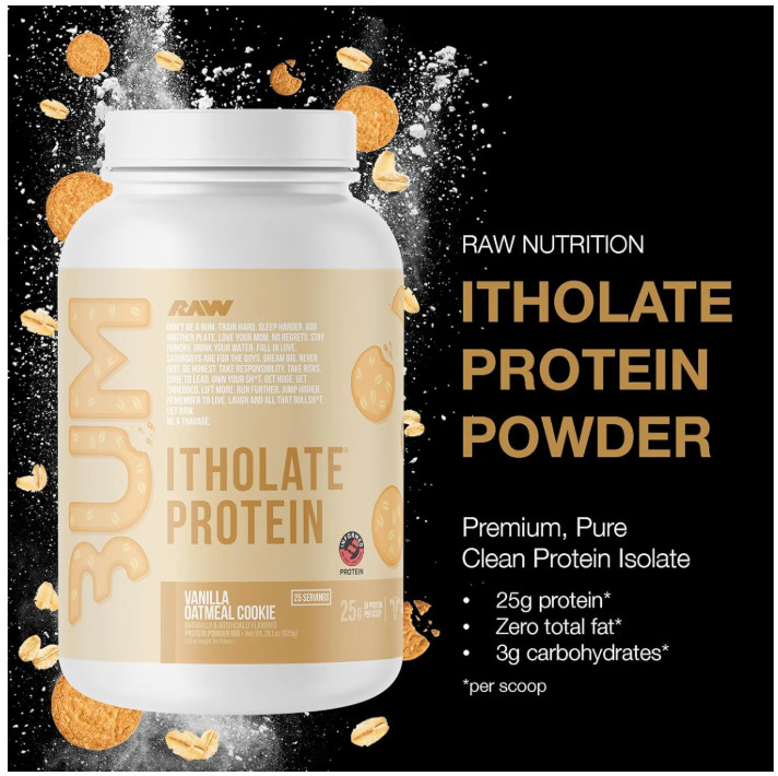 RAW Nutrition BUM Itholate Protein Powder Vanilla Oatmeal Cookie 15 Servings