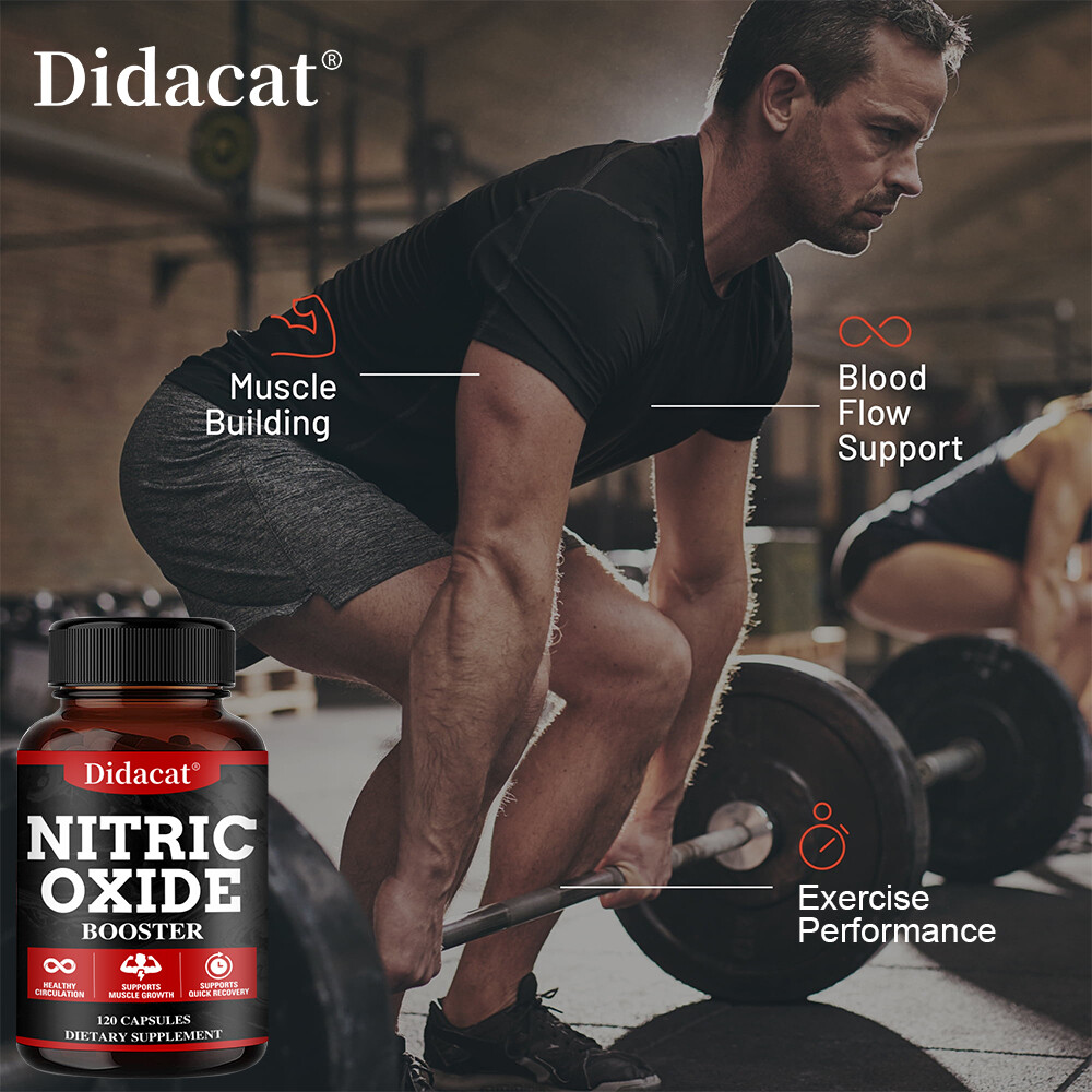 Nitric Oxide Booster Supplement Capsule– Promotes Nutrient Flow to Muscles&Heart