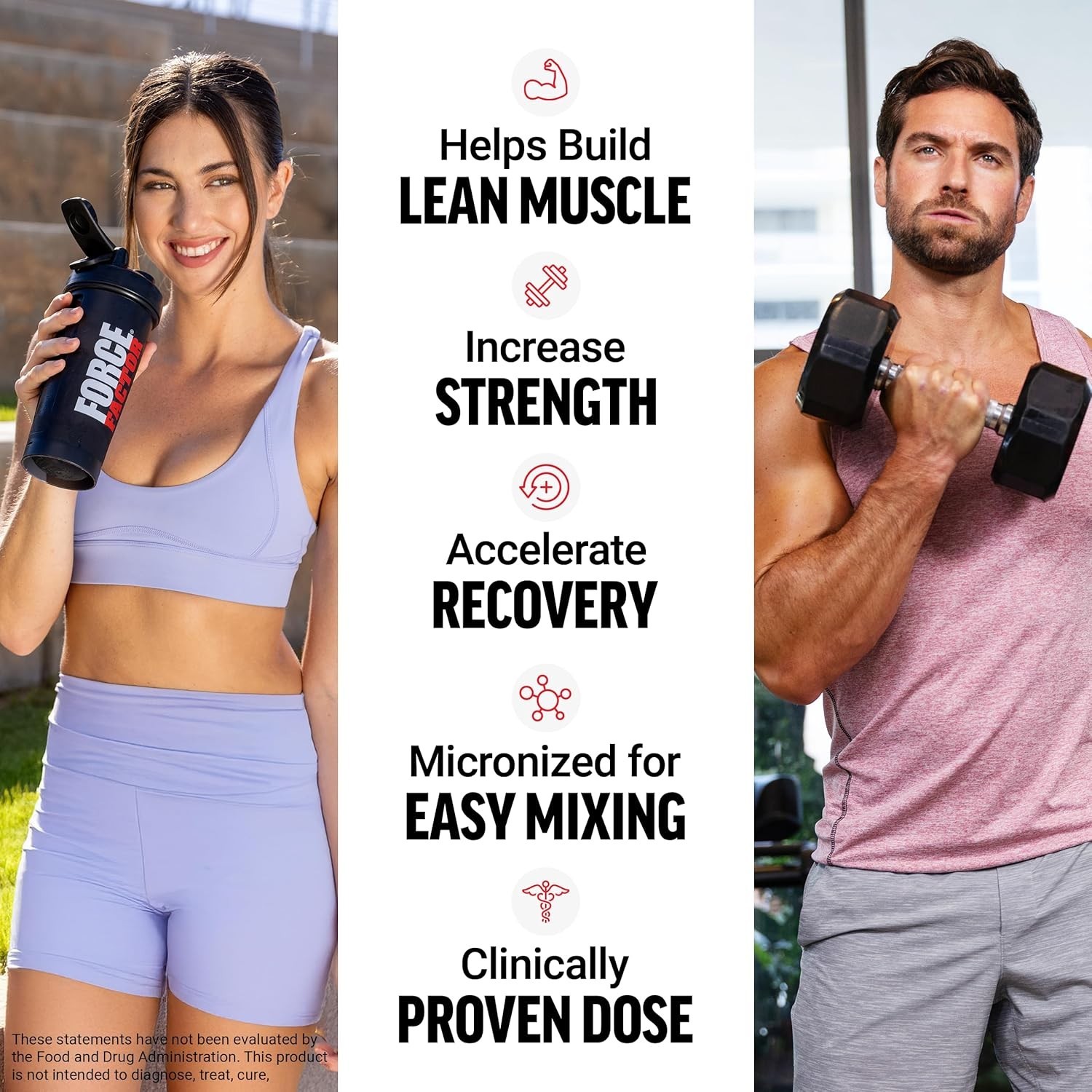 Force Factor Creatine Monohydrate Powder, 5g Micronized Dose to Support Muscle G