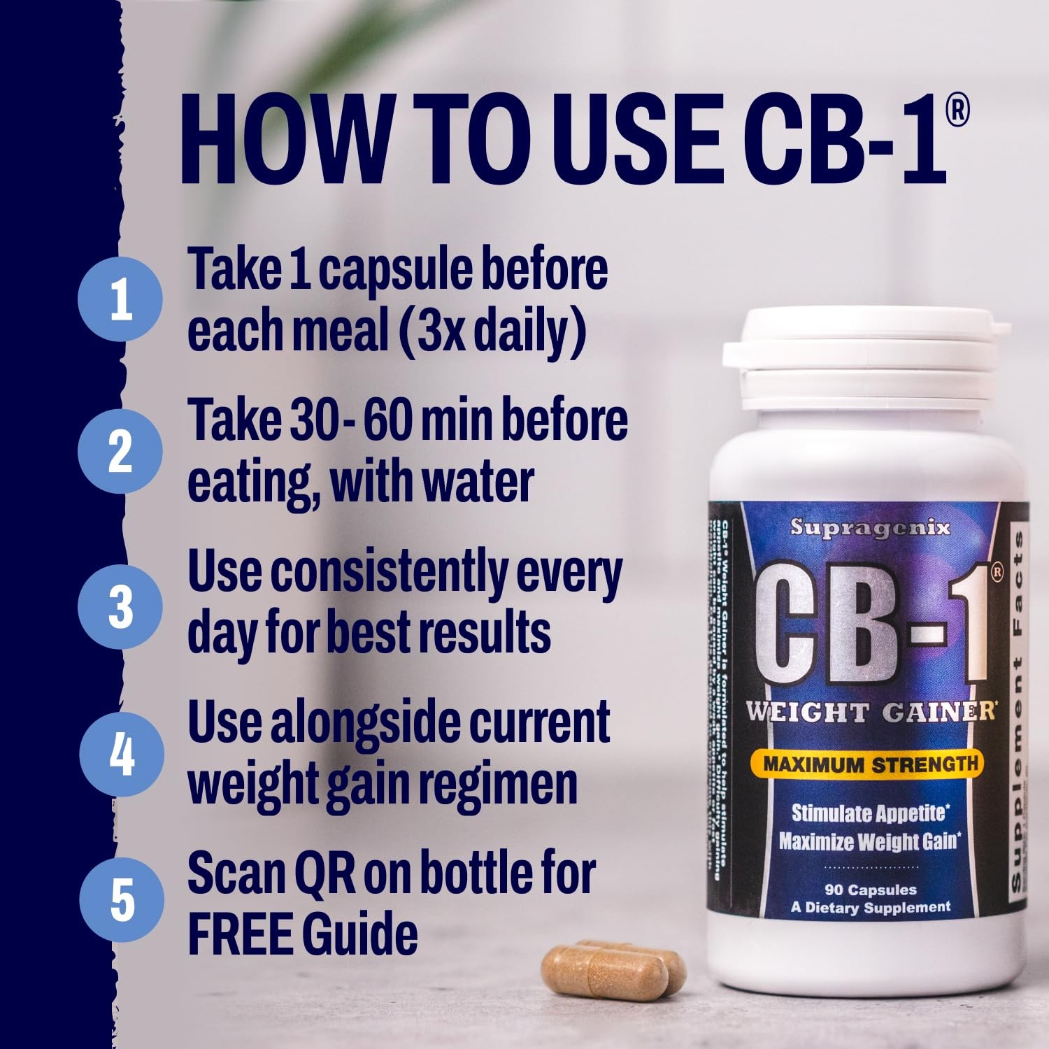 Weight Gainer Pills 90 Count | Appetite Booster for Men & Women | Mass Gain