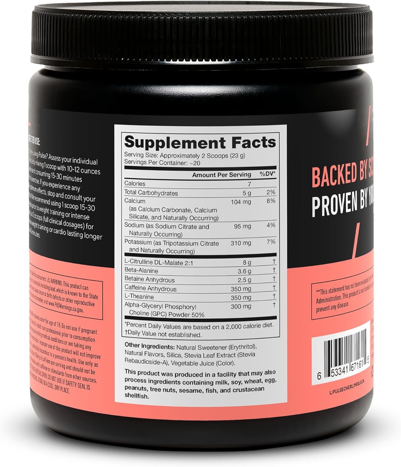 LEGION- All Natural Nitric Oxide Preworkout Drink to 20 Servings (Pack of 1)