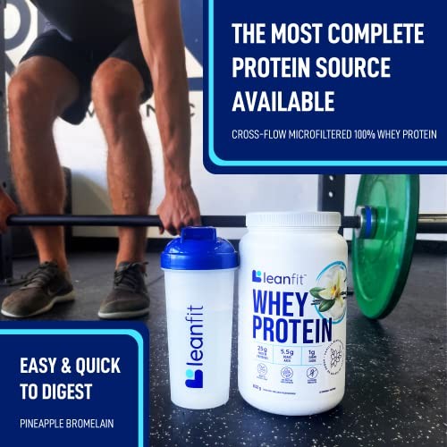 Whey Protein Powder Vanilla, 24g Protein, 23 Servings, 1.8 lb Tub, Keto