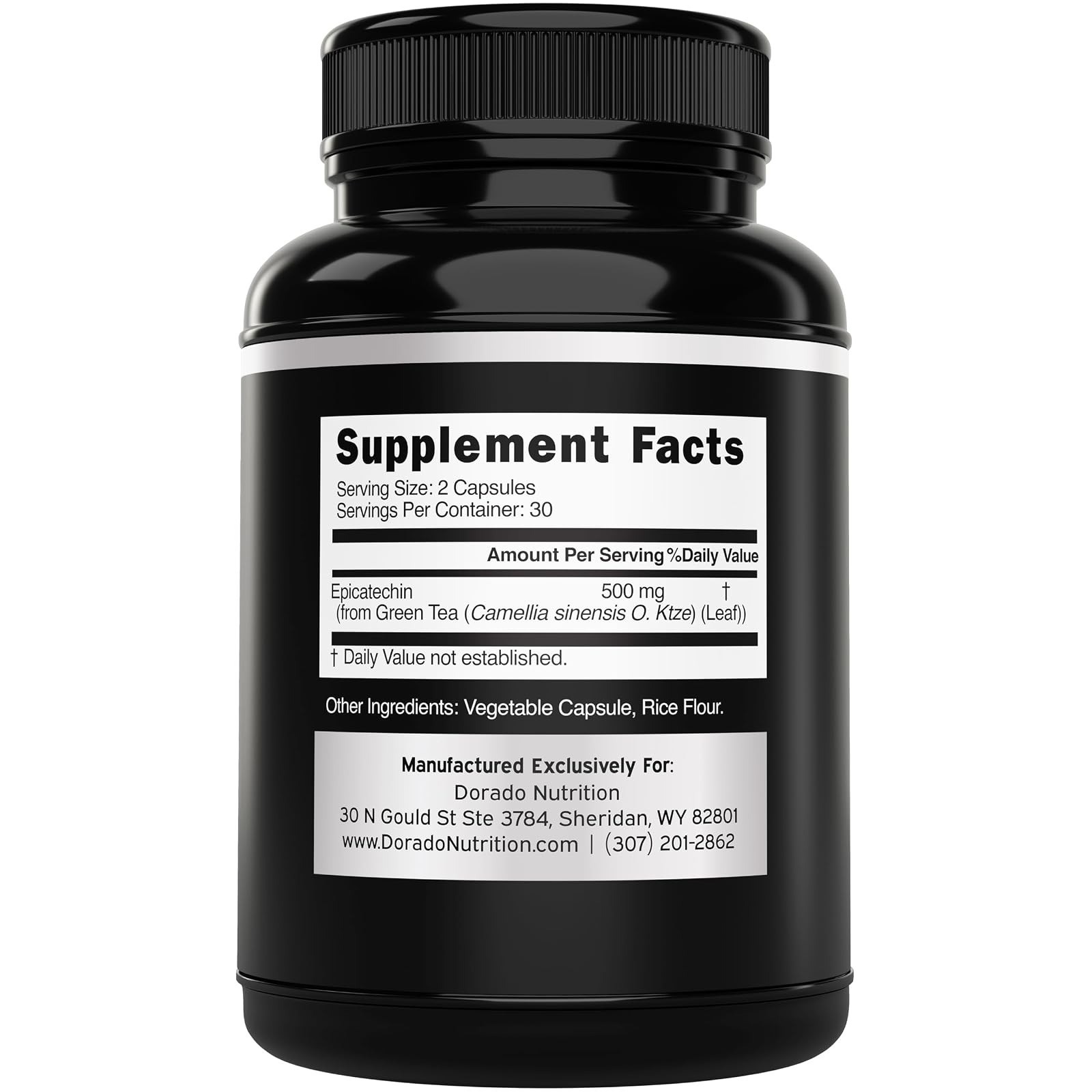 DORADO NUTRITION Epicatechin Extract 500mg 60 Capsules Muscle Support