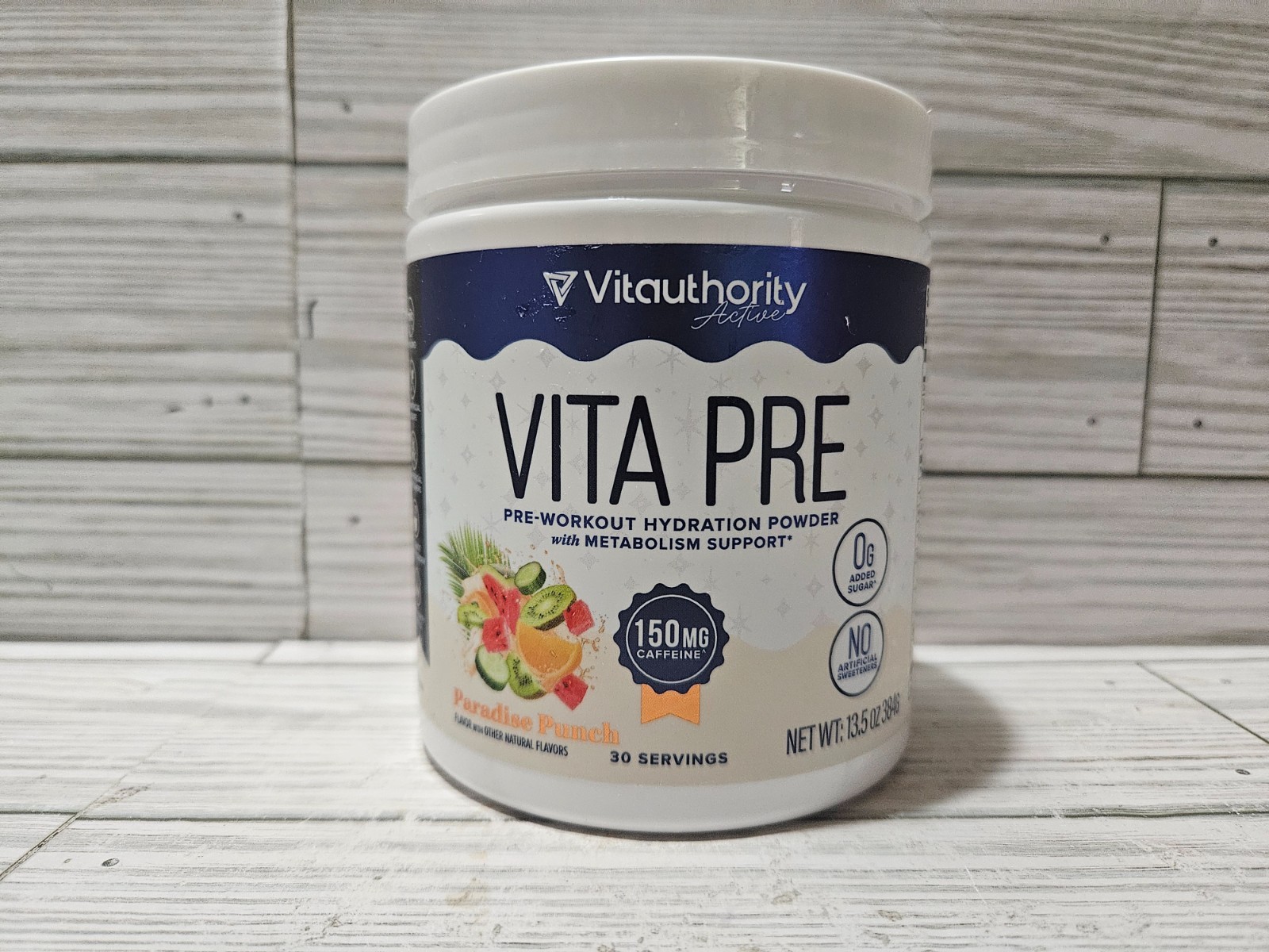 Vitauthority Vita Pre Pre-Workout Hydration Powder Paradise Punch 13.5oz 12/2026