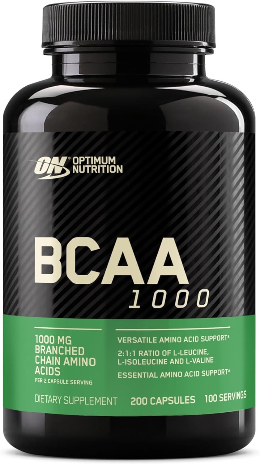 200 Count Instantized BCAA Capsules – 1000mg Muscle Recovery Supplement