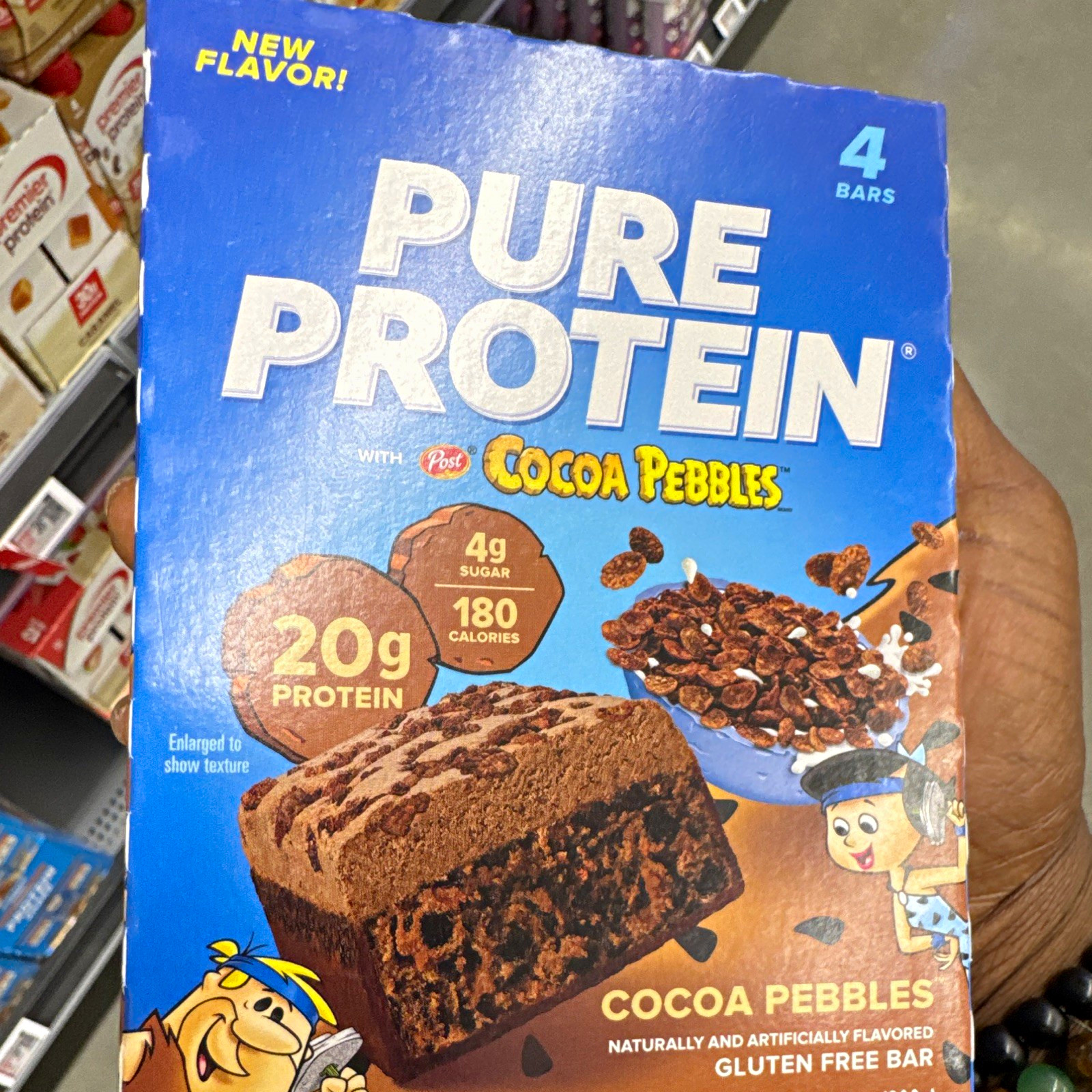 Pure Protein Cocoa Pebbles Gluten Free Protein Bars 4-Pack 7.04 oz