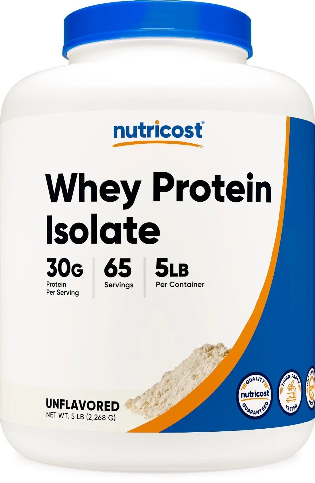 Nutricost Whey Protein Isolate (Unflavored) 5LBS – Protein Powder