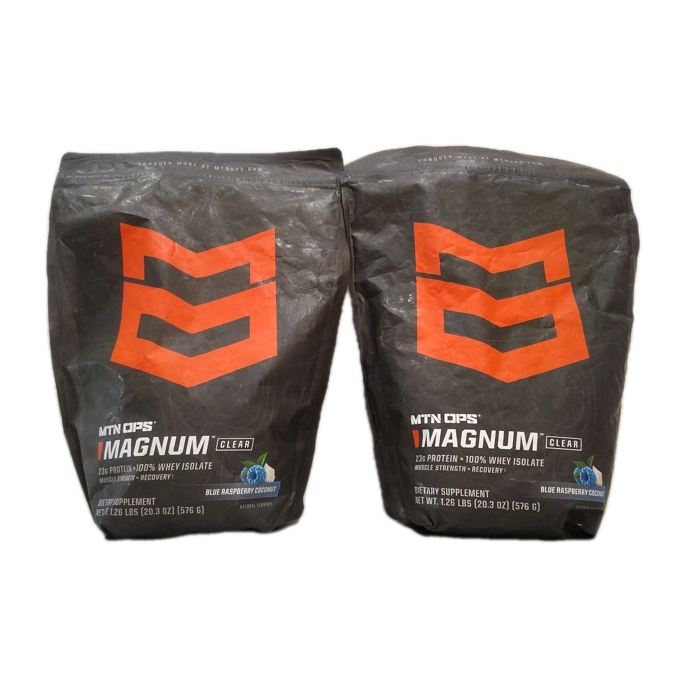 MTN OPS Magnum Clear Protein Powder 2-Pack Blue Raspberry Coconut EXP 06/2027