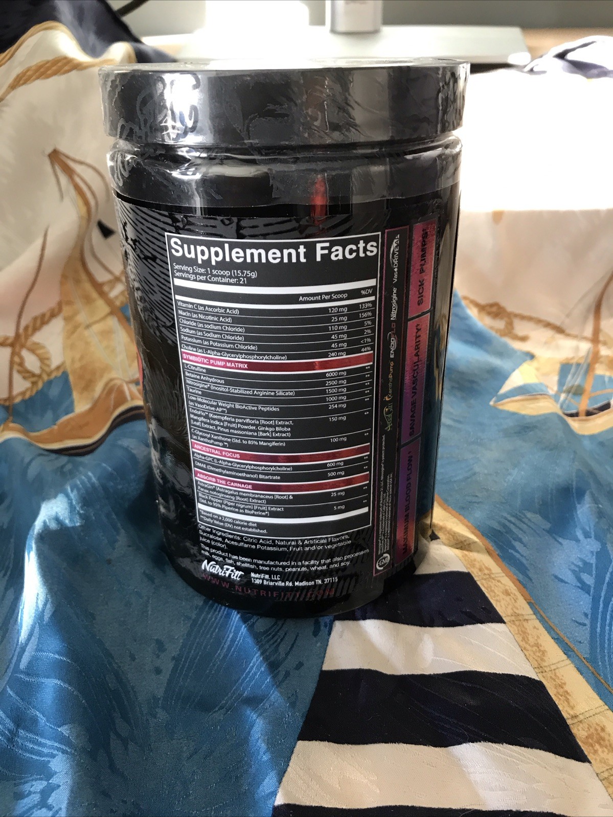 NUTRIFITT Carnage Pump Non Stim Ragesicle 21 Servings
