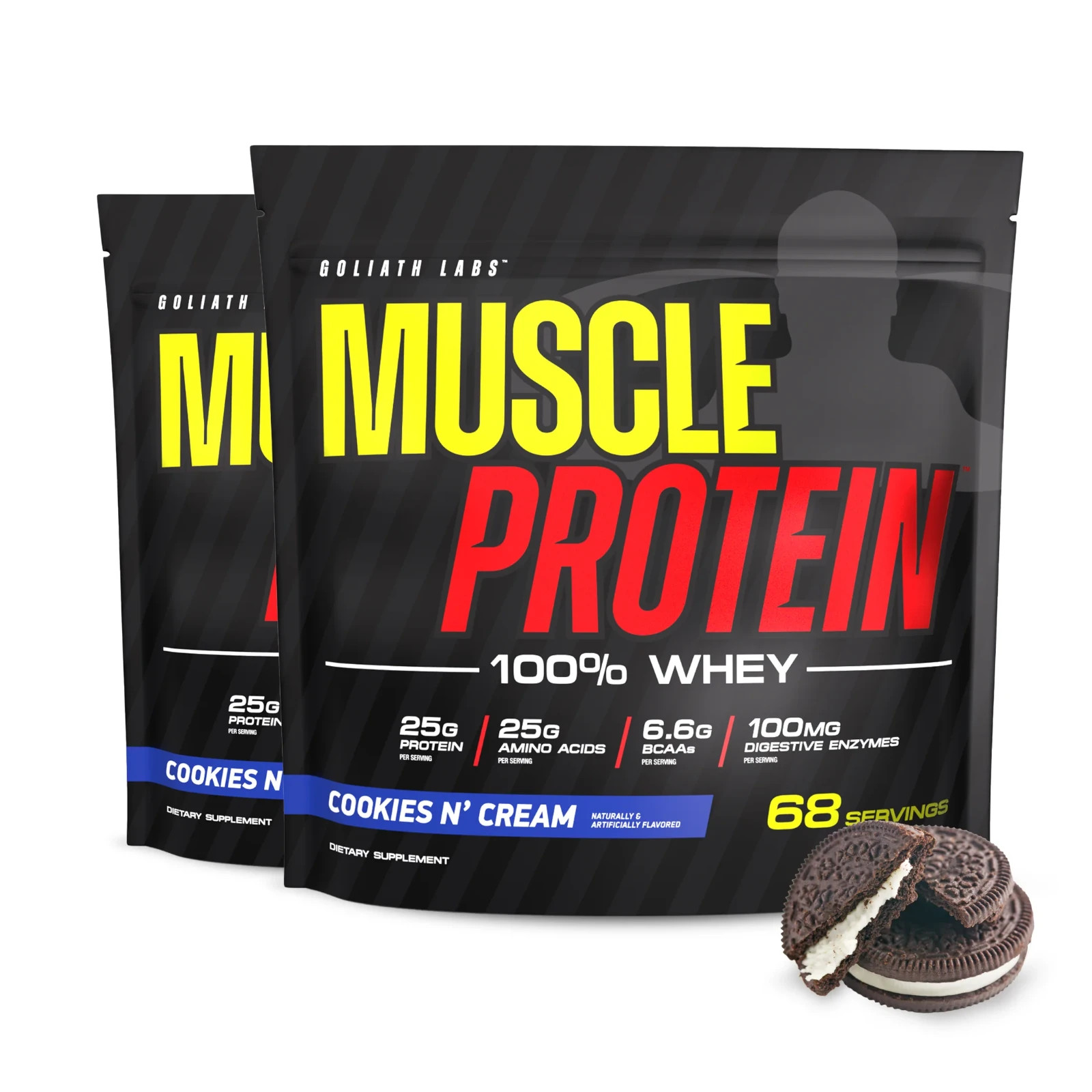 Whey Protein Powder 2.2LB Goliath Labs 30 Servings