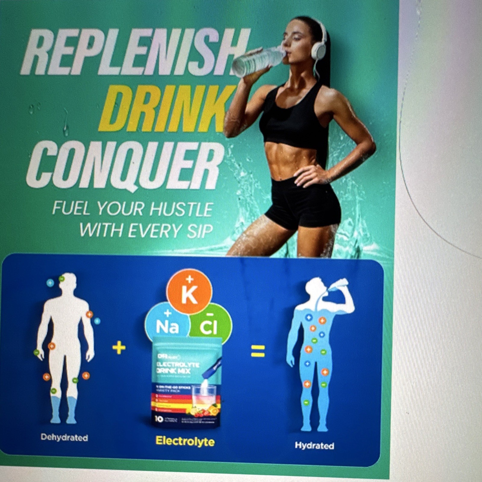 Dralot Electrolyte Hydration Powder Drink Mix Sticks Zero Sugar