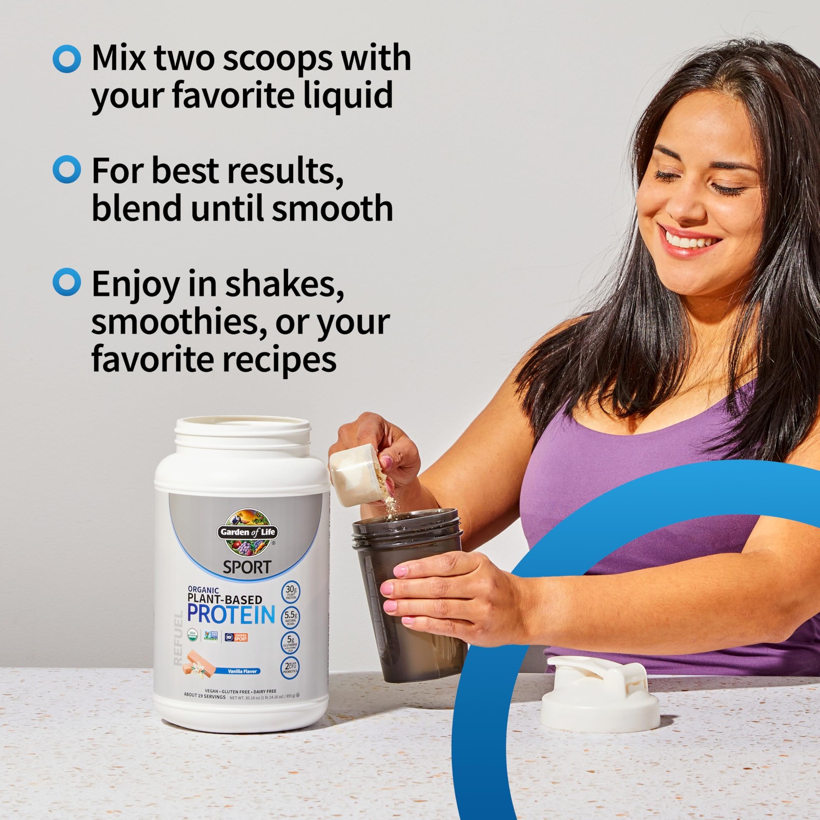 Garden Of Life Organic Vegan Protein Powder Probiotics Bcaas Nsf Certified