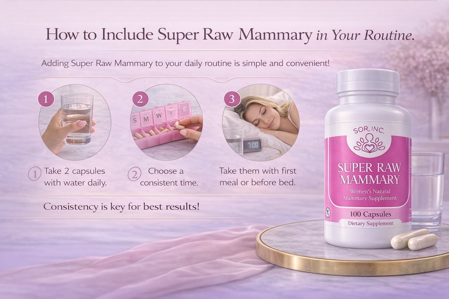 Super Raw Mammary Breast Enhancement for Women & Trans, USA Made, 100 Capsules