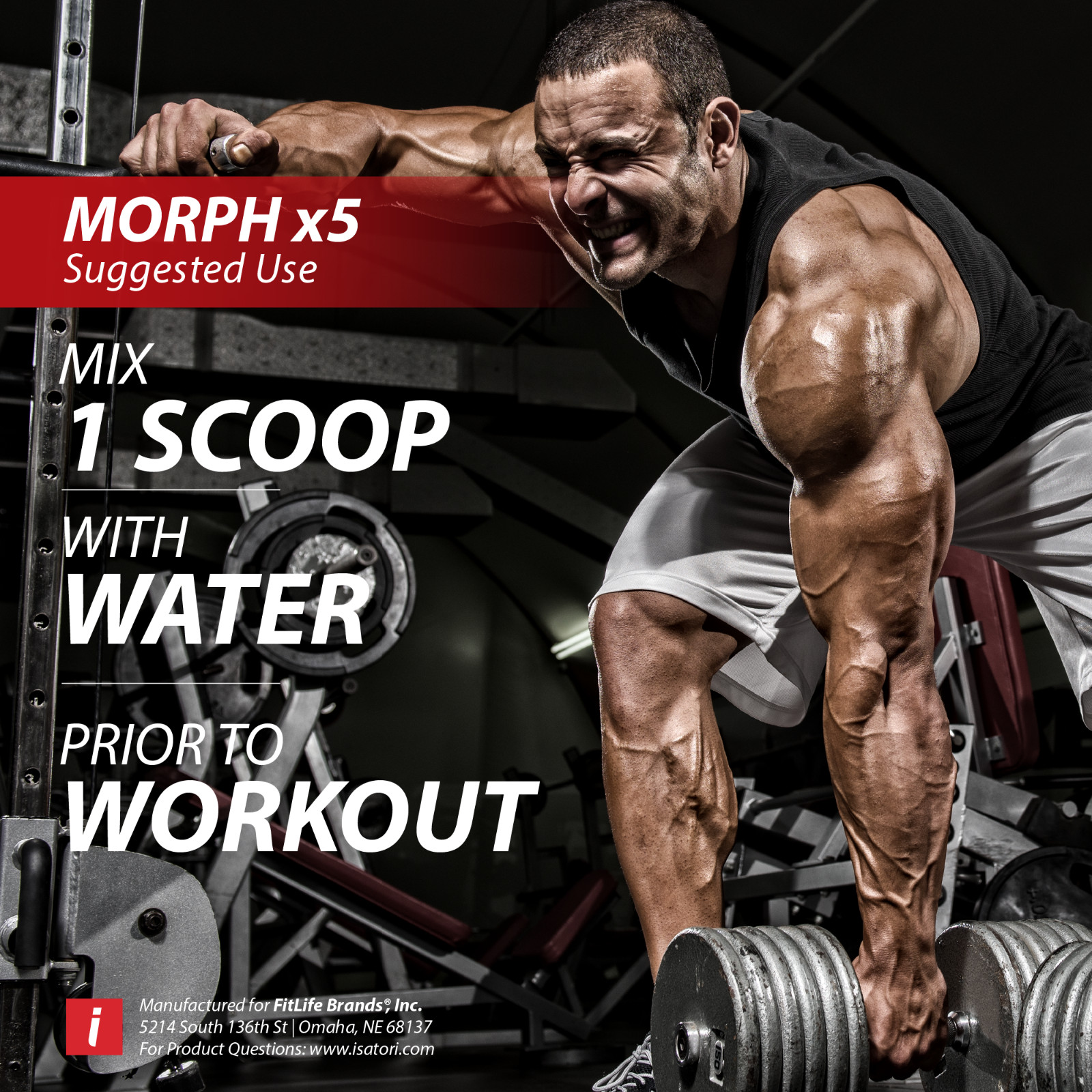 MORPH X5 Intense Pre Workout- Fully Loaded for Performance- Cherry Frost 20 Ser