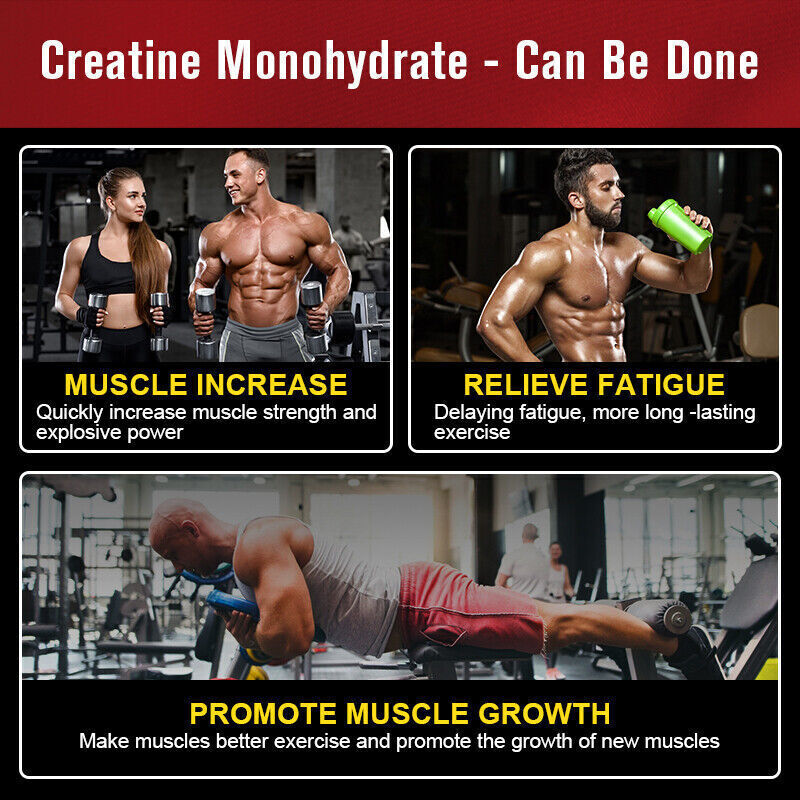 Creatine Monohydrate Capsules – Supports Muscle Growth – Pure Creatine – 90 Caps