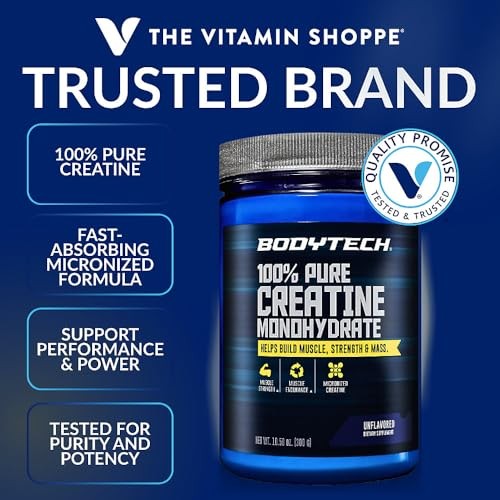 Creatine Monohydrate Powder Unflavored 5g 60 Servings Pre Workout