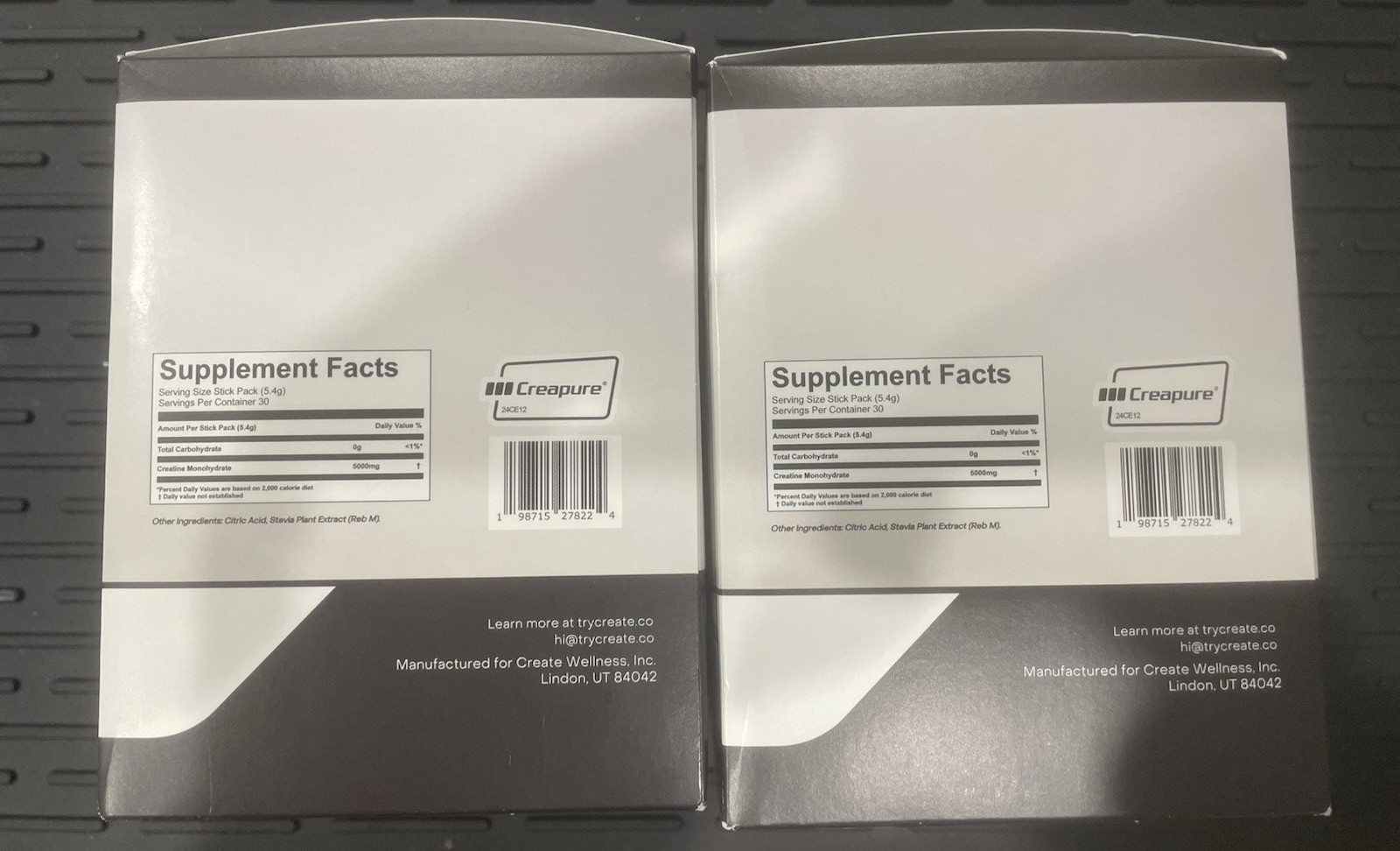(2) Create – Single Serve Creatine Monohydrate Powder – 5.4g – 60 STICKS 5.71 Oz