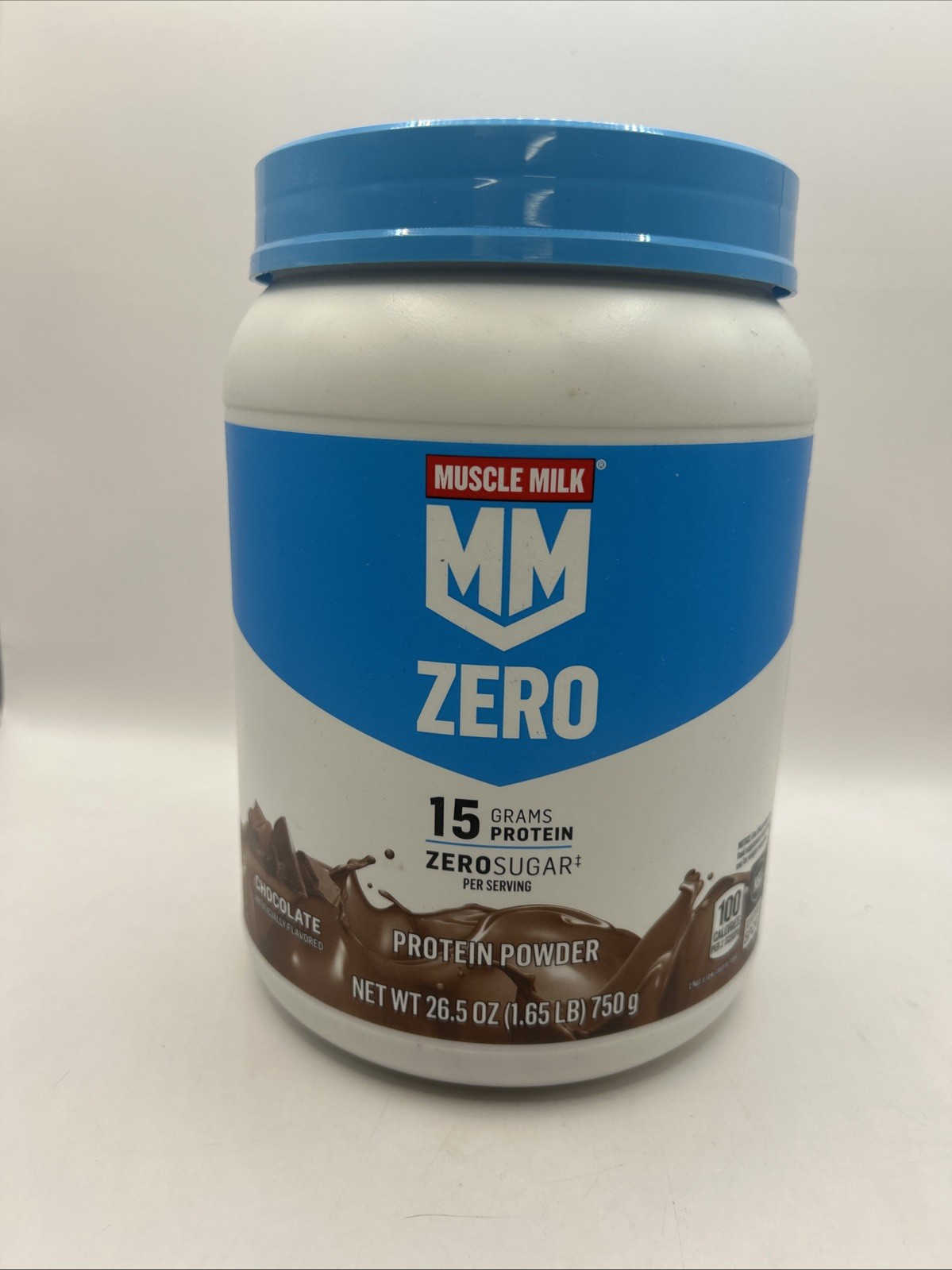 Muscle Milk Zero, 100 Calorie Protein Powder, Chocolate, 15g Protein, 1.65 2/27