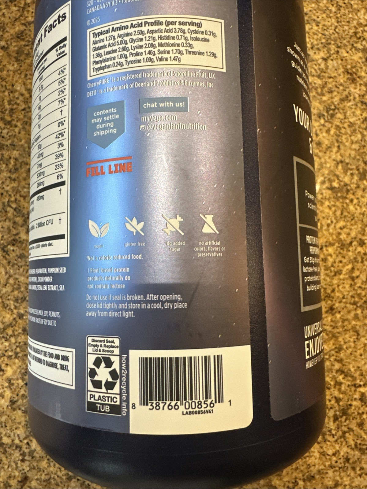 Vega Performance Protein + Recovery 1lb Creamy Chocolate 19 Servings Exp01/15/27