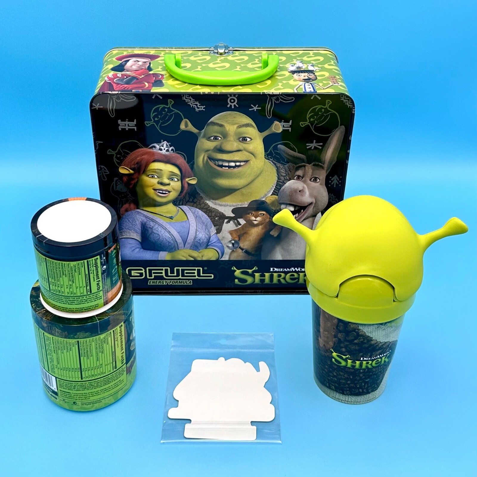 G Fuel Resident Evil 4 Leon Las Plagas Collector’s Box + Tall Metal Shaker Cup