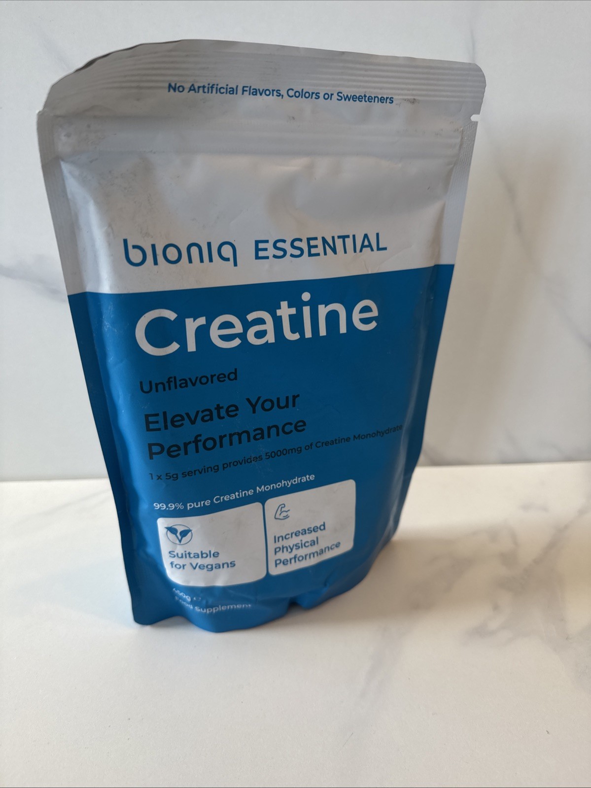Bioniq Essential CREATINE Unflavored Food Supplement Powder 450g. Exp 02/2027.