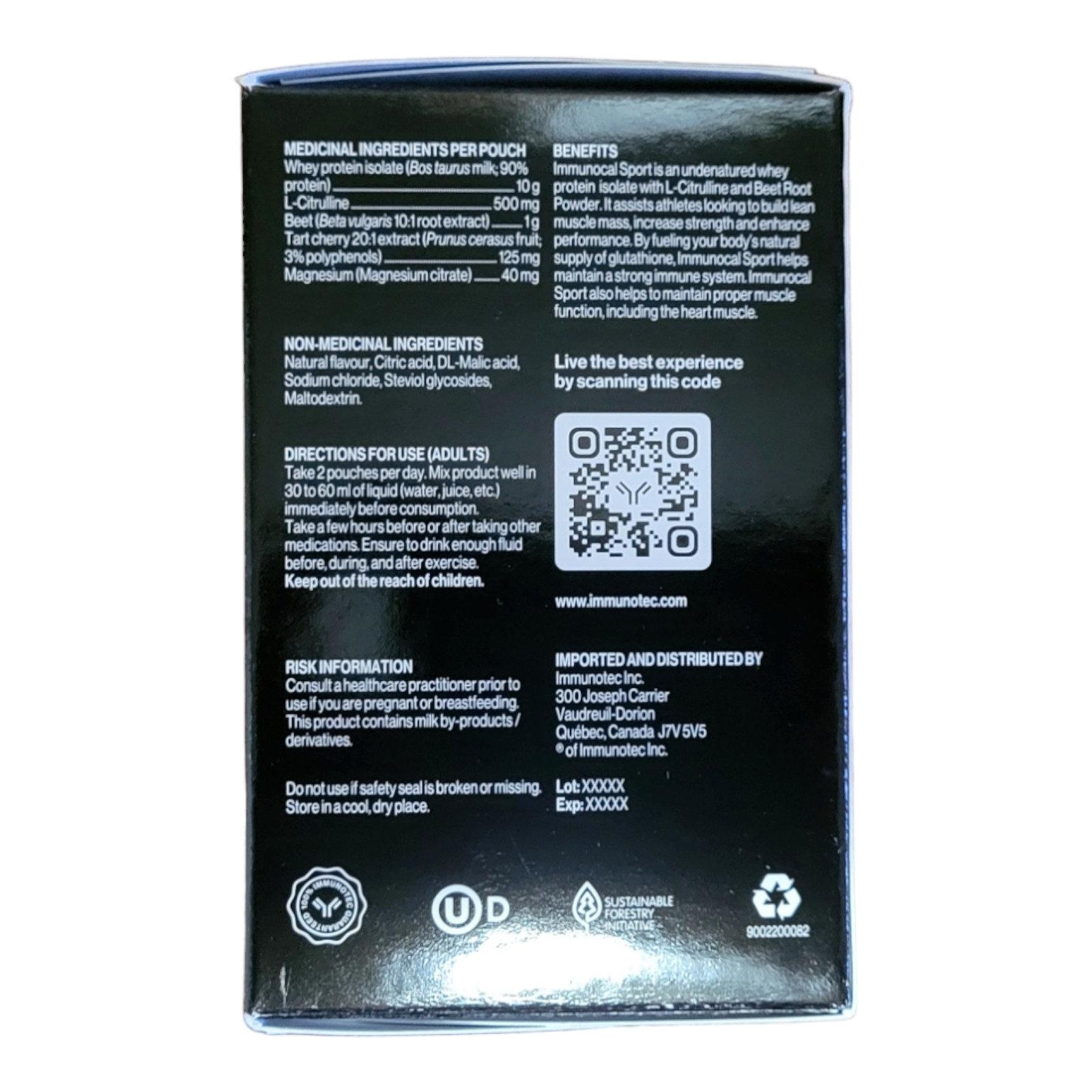 Immunotec Immunocal Sport (2 Packs) -Free Shipping – Exp 11/2025