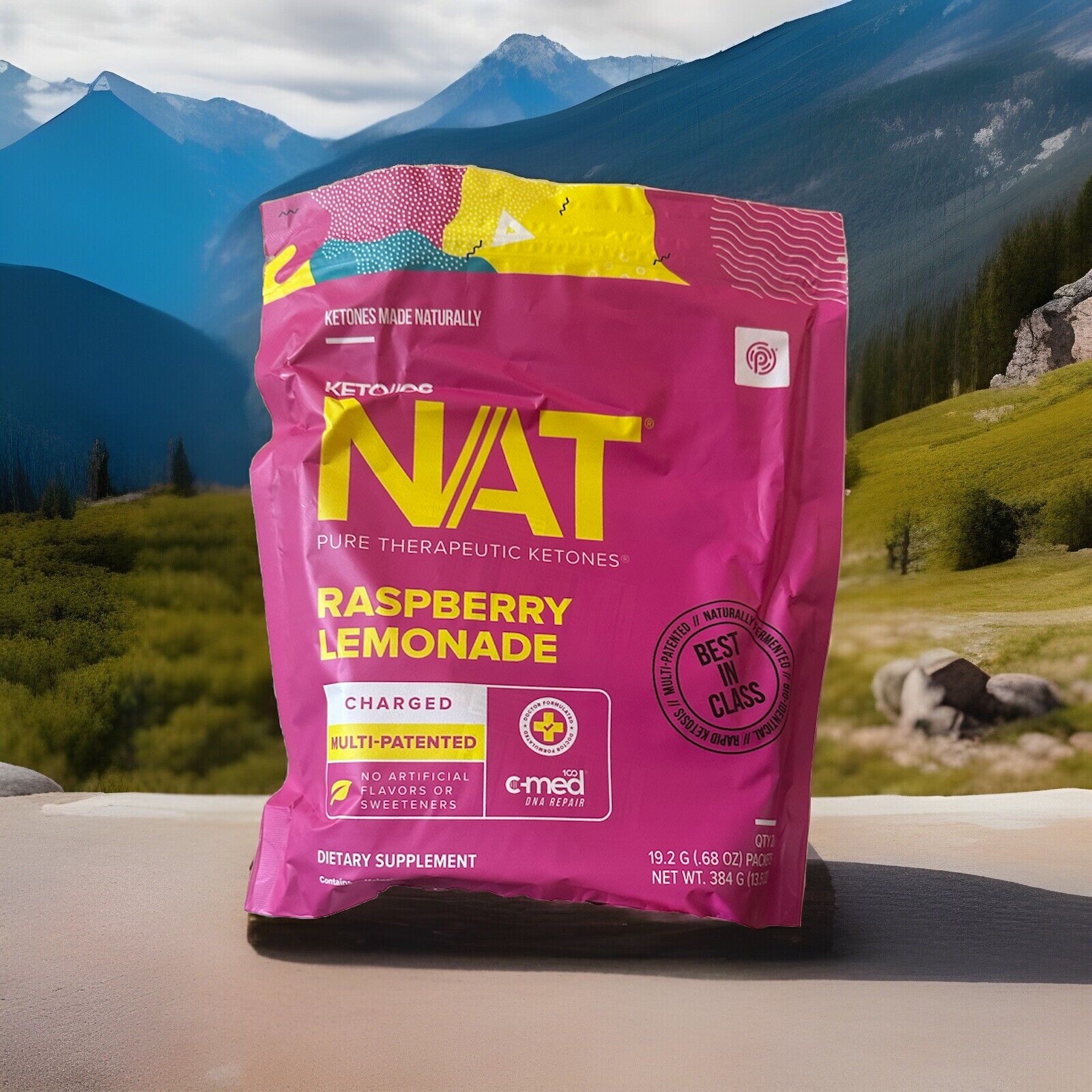 PRUVIT ketone drink Keto Nat RASPBERRY LEMONADE Charged 20 pack