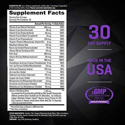 Performix Women’s 8 HR Time-Release Multi with Fish Oil **SOME BUSTED CAPS**