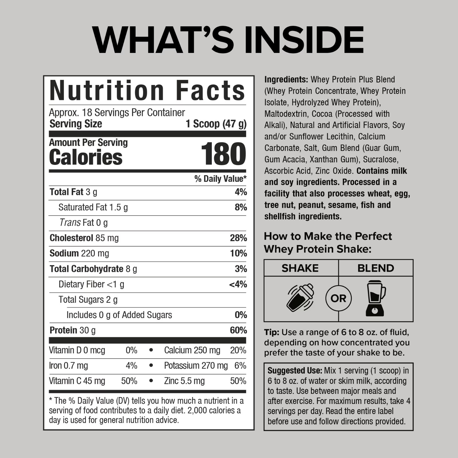 Six Star 100% Whey Protein Powder Plus Triple Chocolate 30g Protein 1.81 lb