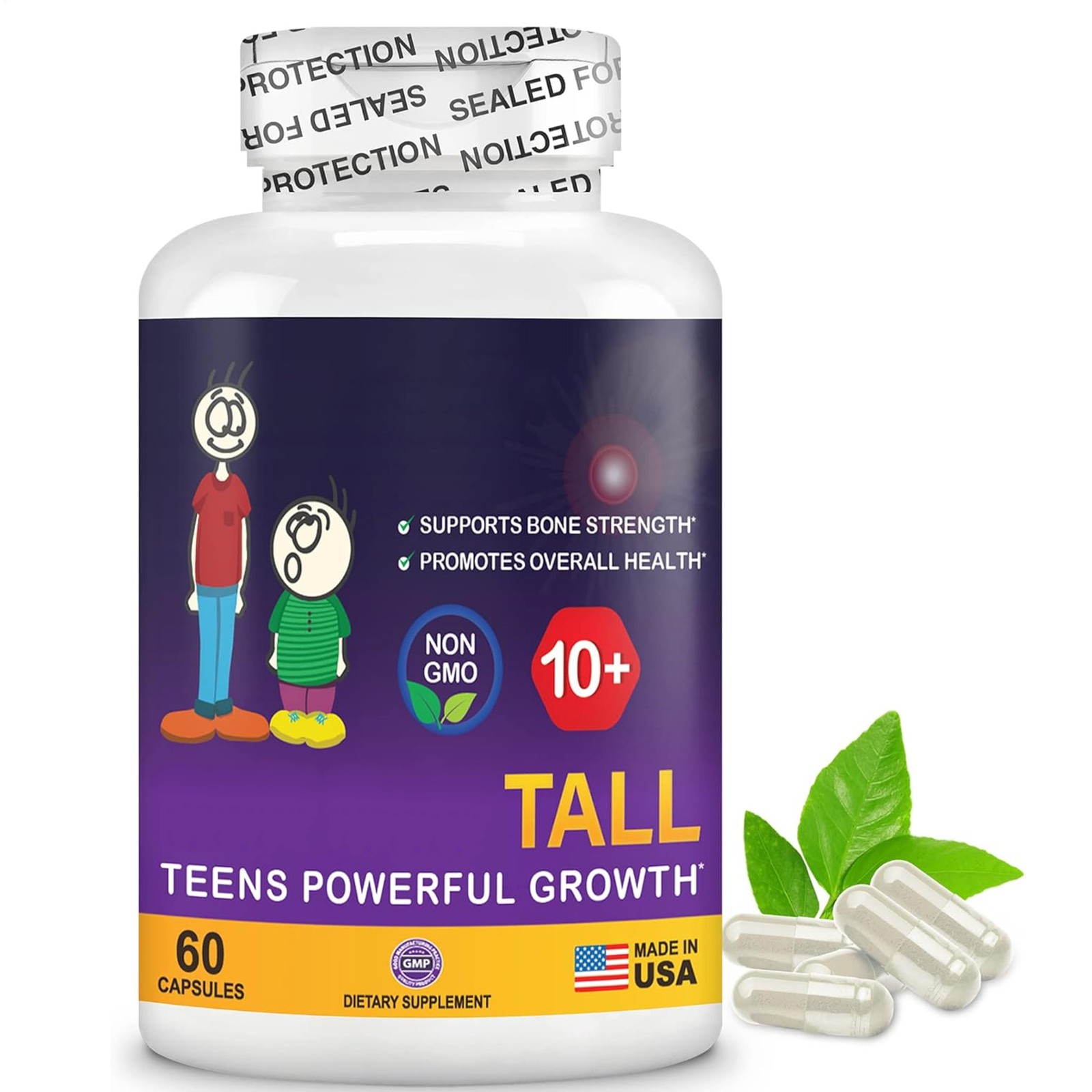 Tall Height – 10+ Development Teens Supplemental For Kids 10+ & Nutritional