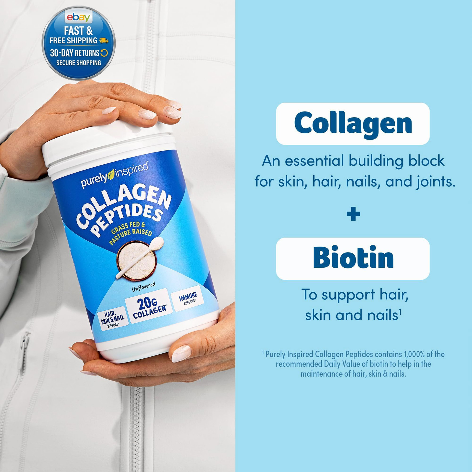 Collagen Powder, Unflavored (20 14.46 Ounce (Pack of 1)