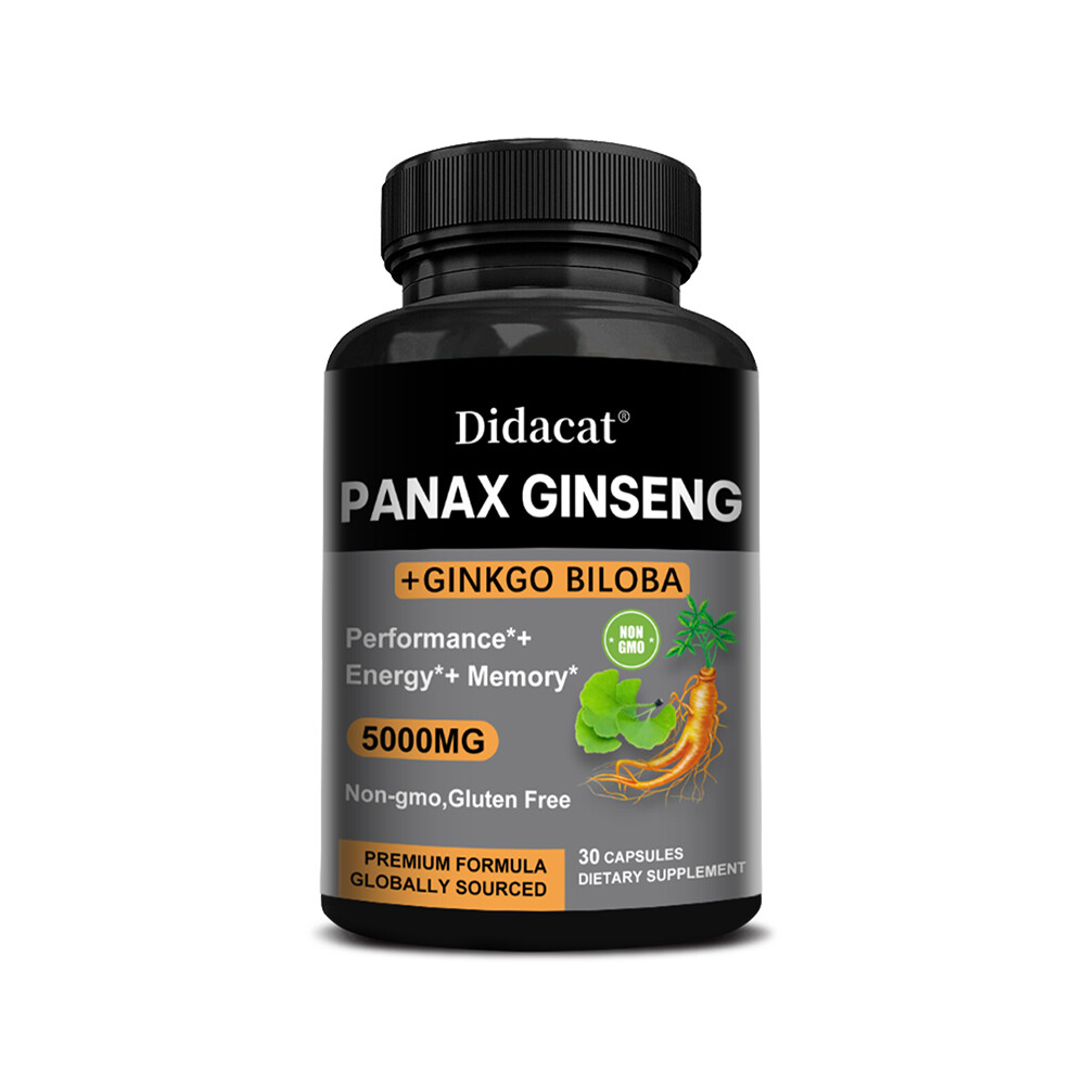 Ginseng + Ginkgo for Brain Function, Blood Circulation,Performance Energy Memory