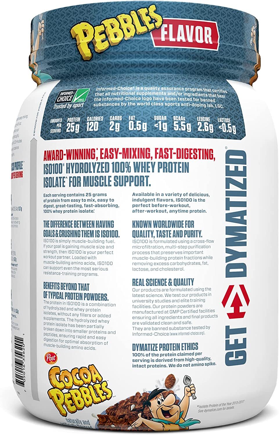 Dymatize ISO100 ISO-100 25g 1.4lb Hydrolyzed Whey Isolate 20 Servings 10 Flavors