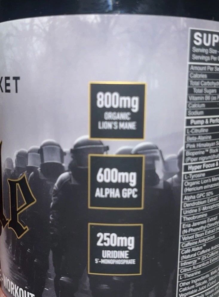 BlackMarket Rule Hyper Focus Preworkout 30 Servings Razz Mango Sherbet