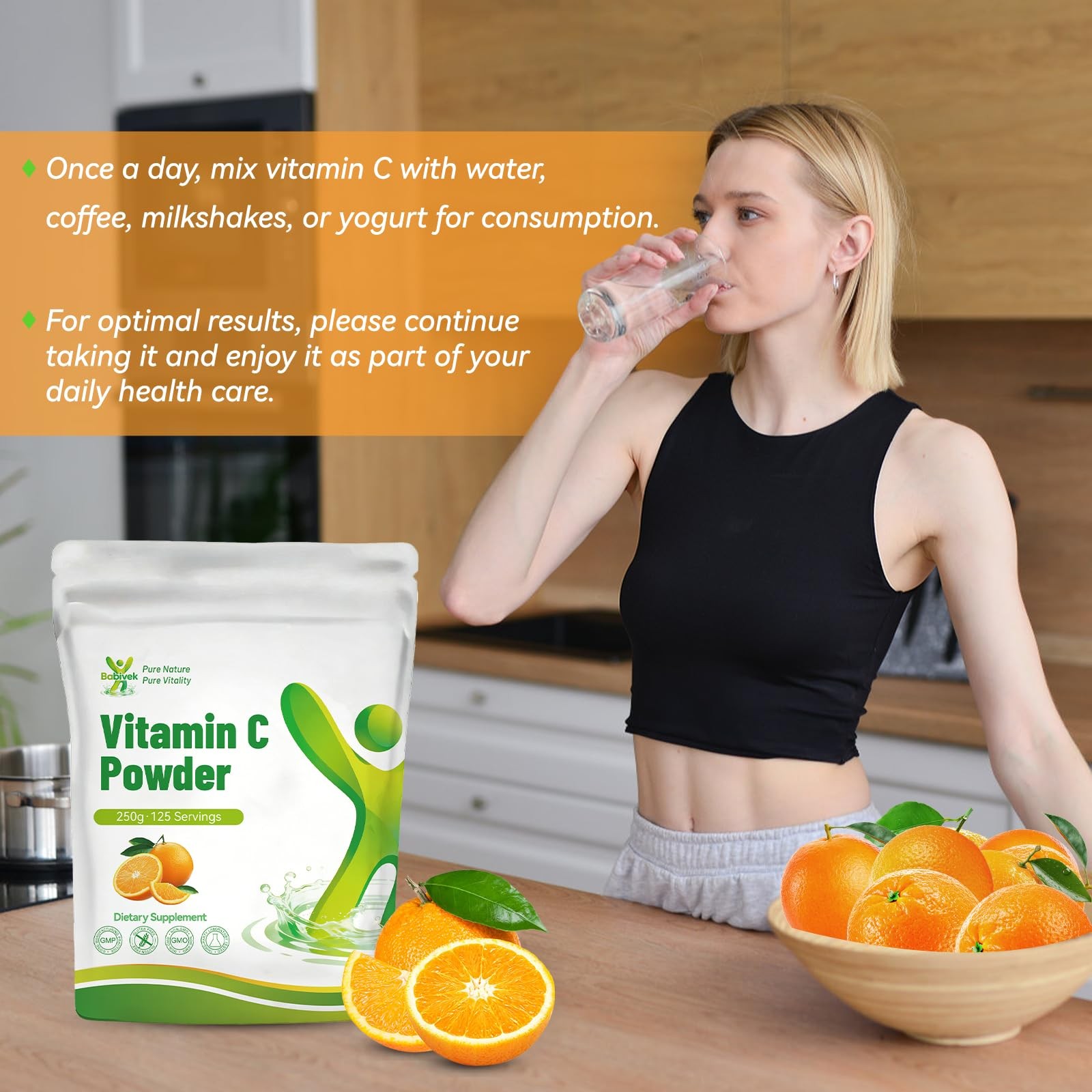 Electrolyte Powder Vitamin C 1000mg Support 8.8 Ounce (Pack of 1)