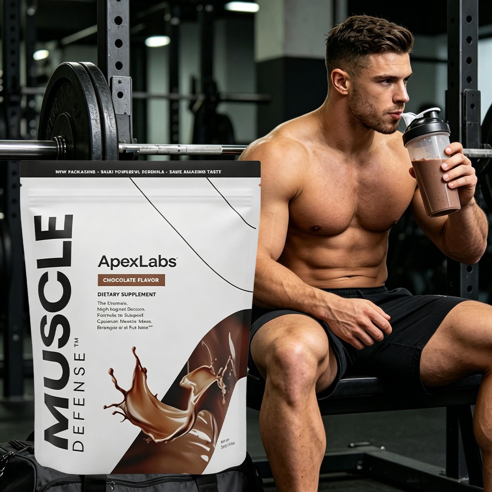 APEX LABS MUSCLE DEFENSE CHOCOLATE FLAVOR – 8.57 OZ- NEW PACKING