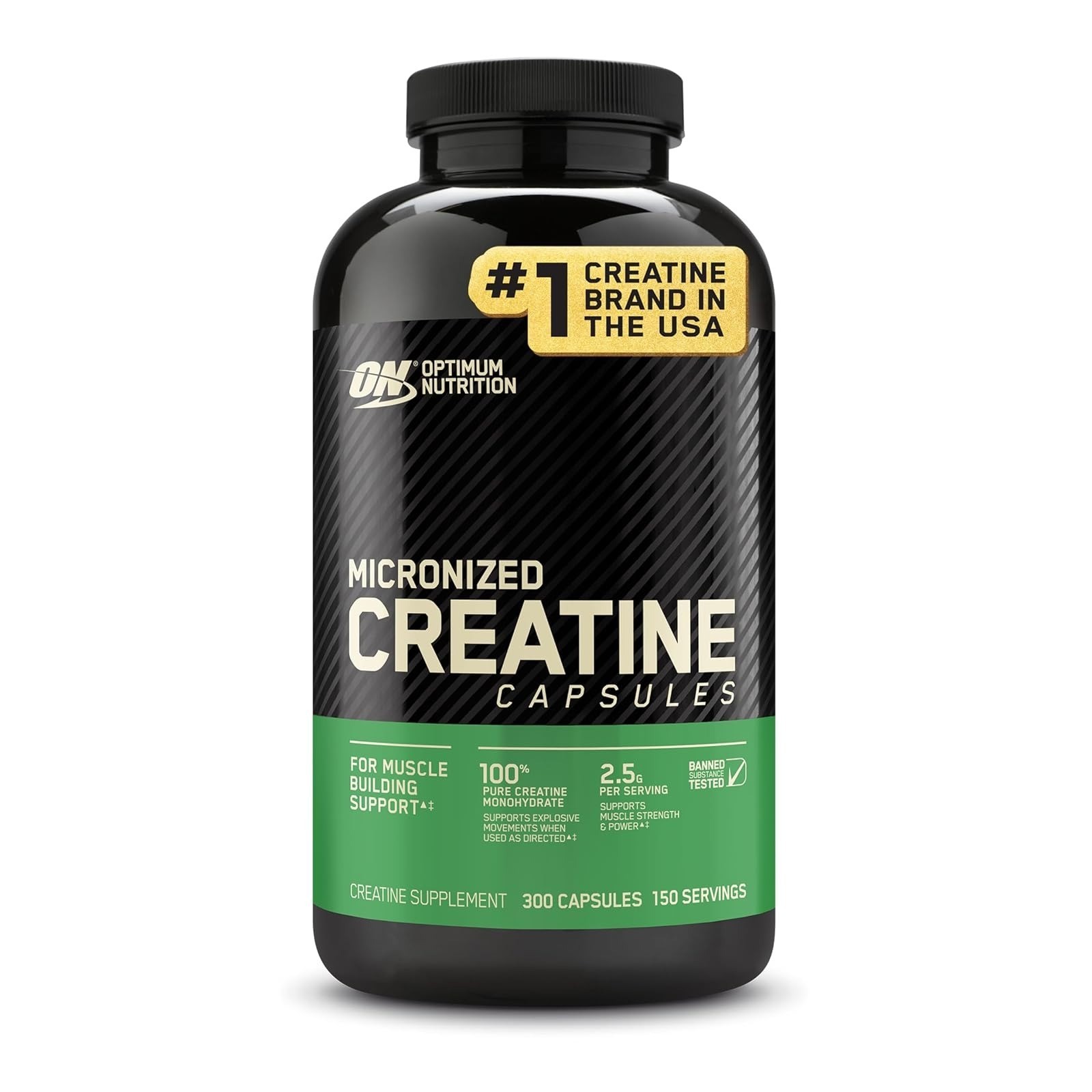 Optimum Nutrition Micronized Creatine Monohydrate Capsules 100 Count